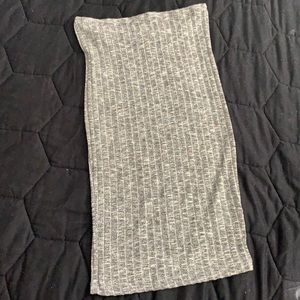 Naked wardrobe gray rubbed midi skirt